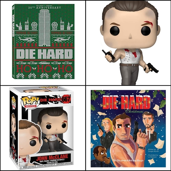 Die Hard bundle book, Blu-ray, Funko Pop John McClane Christmas/holidas gift